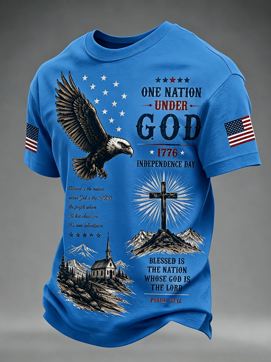 250Th Anniversary Commemorative Faith Printed Round Neck T-Shirt In The United States
