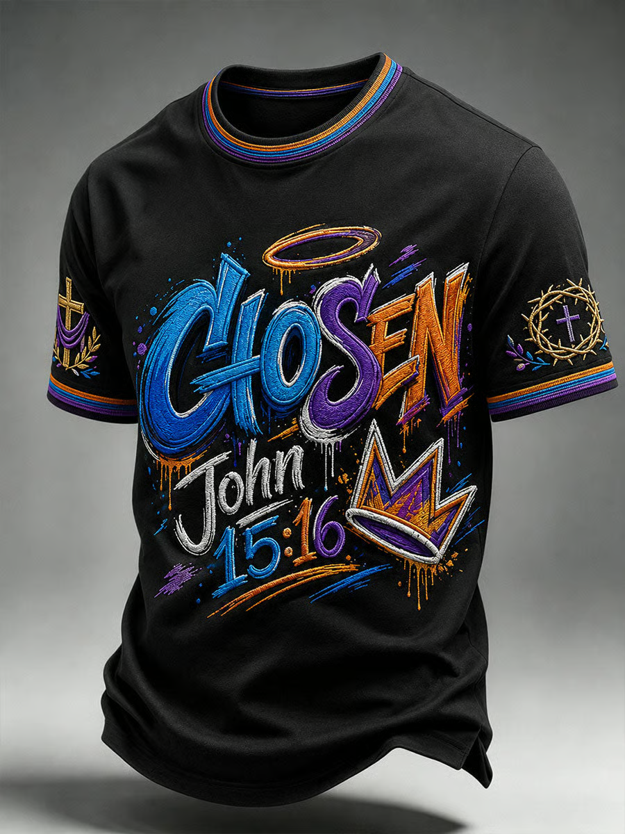 Men's Faith Printed Casual T-shirt