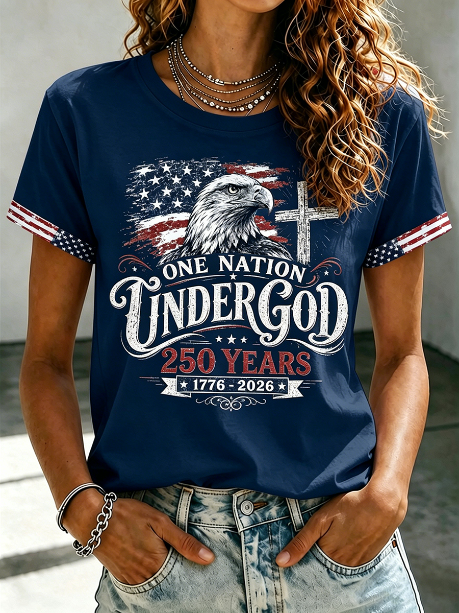 250Th Anniversary Faith Commemorative Printed Casual T-Shirt In The United States