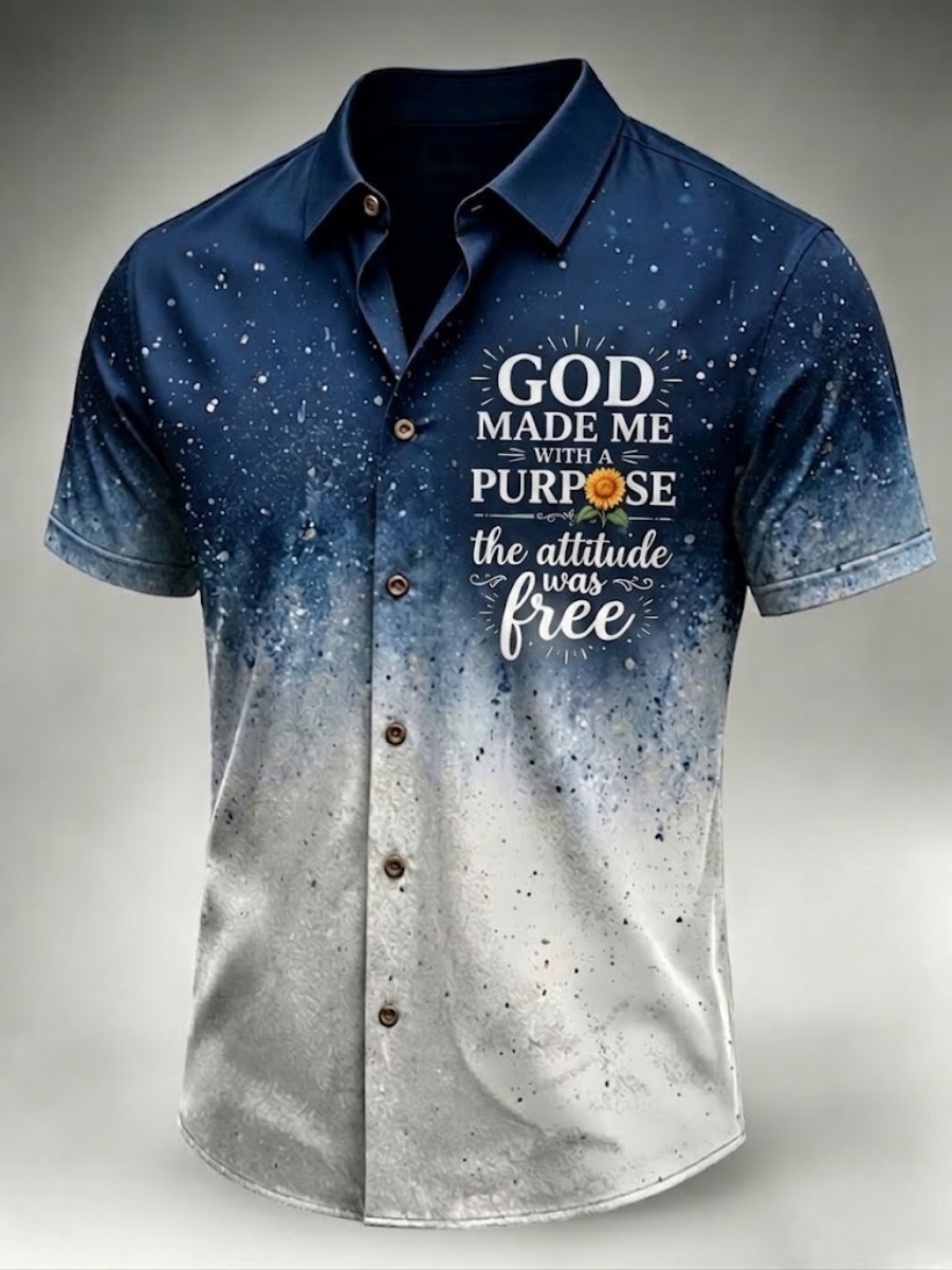 Men'S 250Th Anniversary Faith Casual Printed Shirt