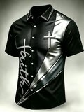 Men's Faith Cross Printed Casual Shirt