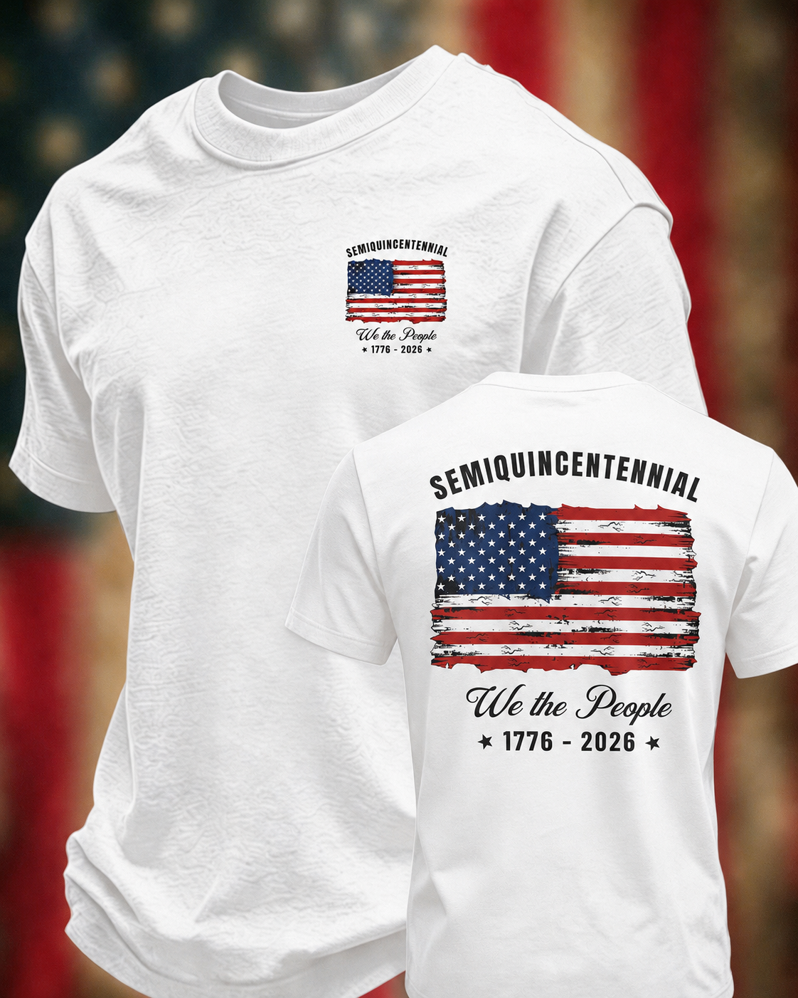 Men'S Casual 250Th Anniversary Commemorative Printed T-Shirt For The Founding Of The United States