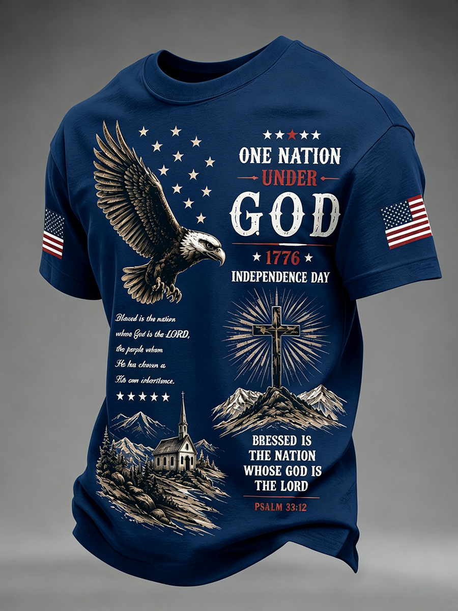 250Th Anniversary Commemorative Faith Printed Round Neck T-Shirt In The United States