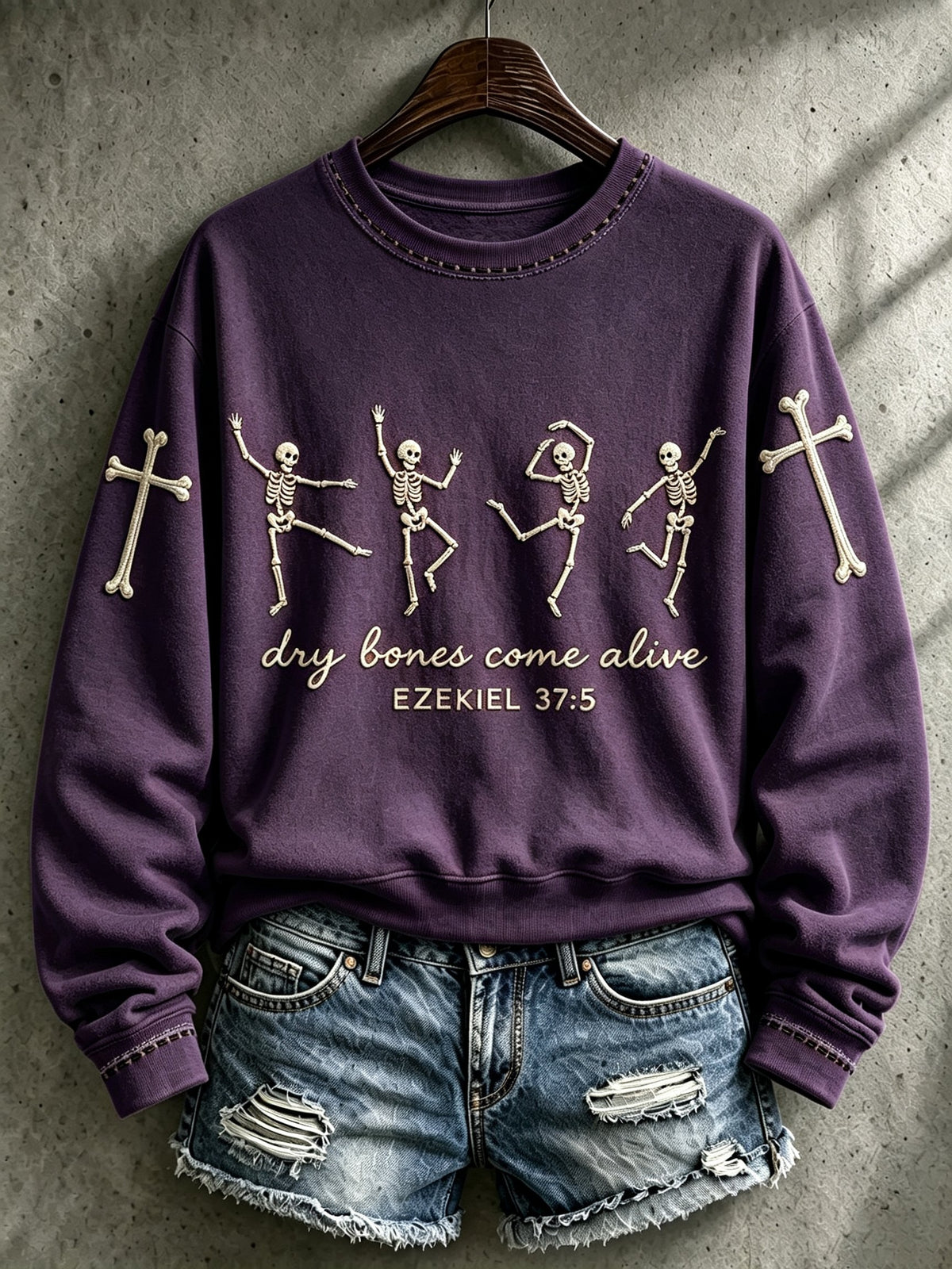 Women's Casual Printed Long-Sleeve Sweatshirt