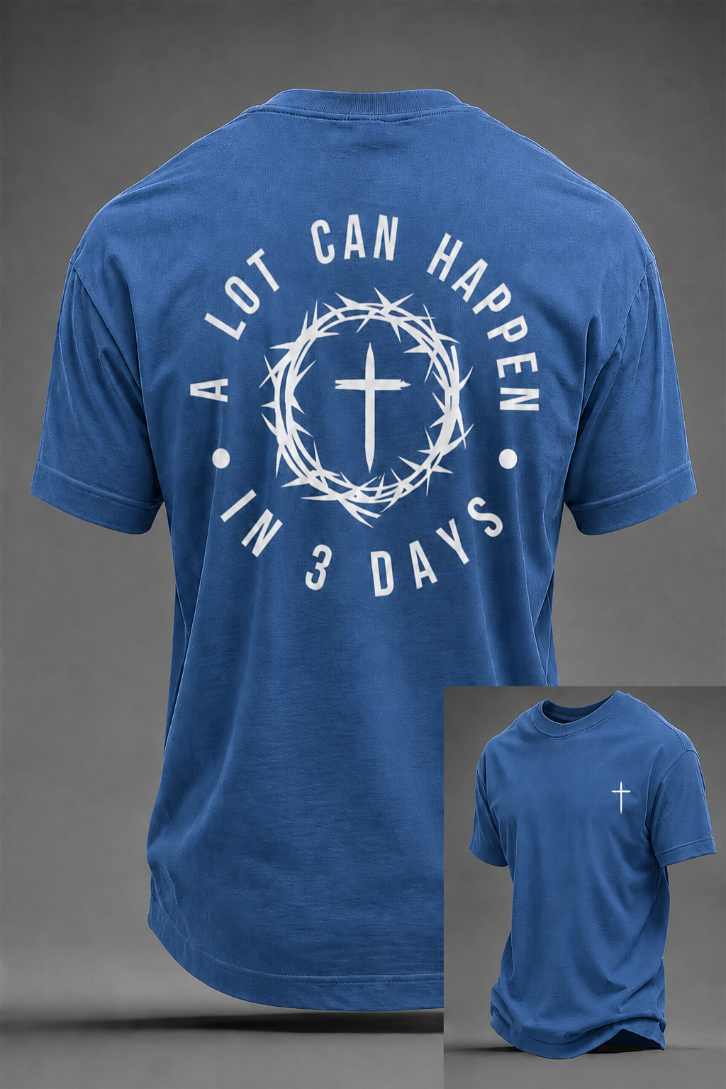 Men'S Casual Faith“A Lot Can Happen In 3 Days”Print Polo T-Shirt
