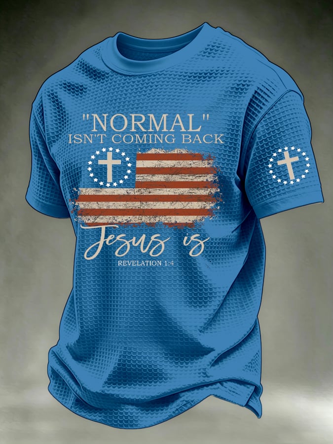 Men's  ““Normal Isnt Coming Back”” waffle knit T-shirts