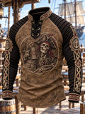 🍻 Men's Tavern Pirate Captain & Beer Henley Shirt