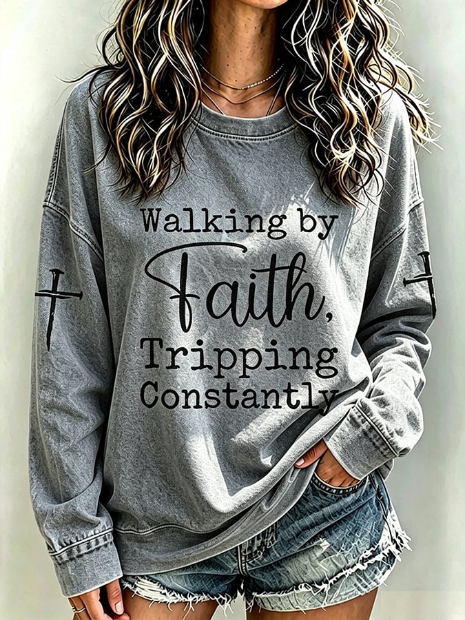 Women's   Faith  Print Top