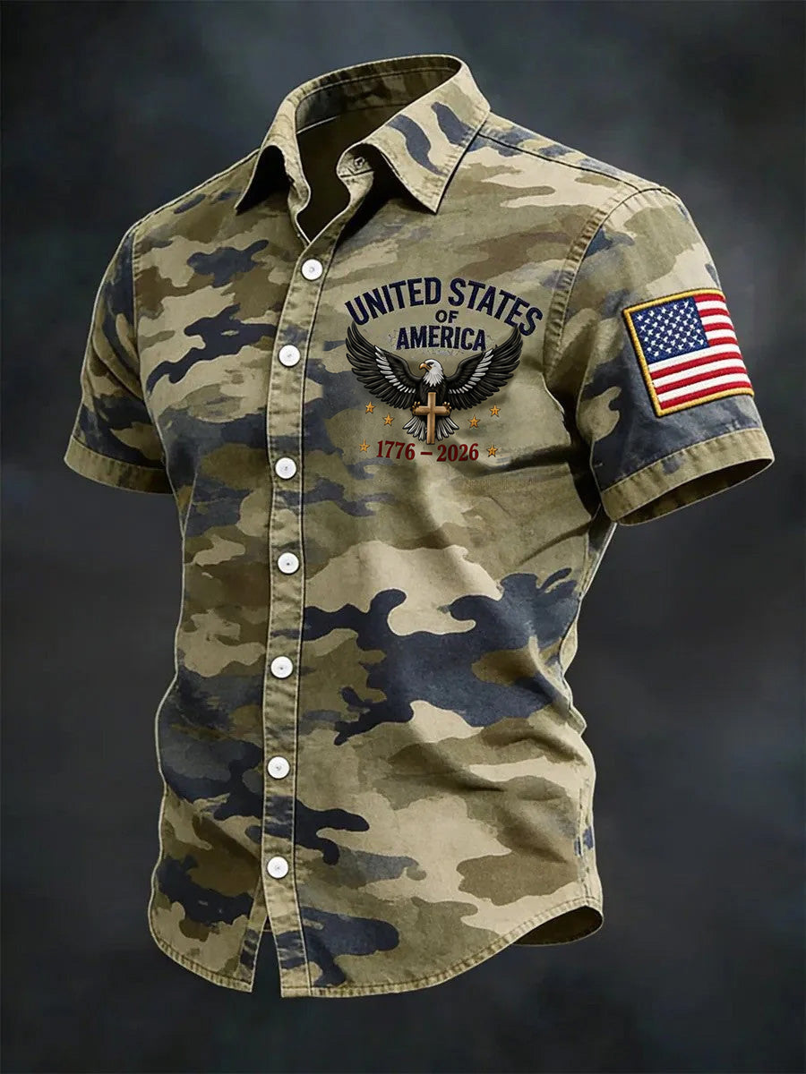 Men's US Independence Day Casual Print T-shirt