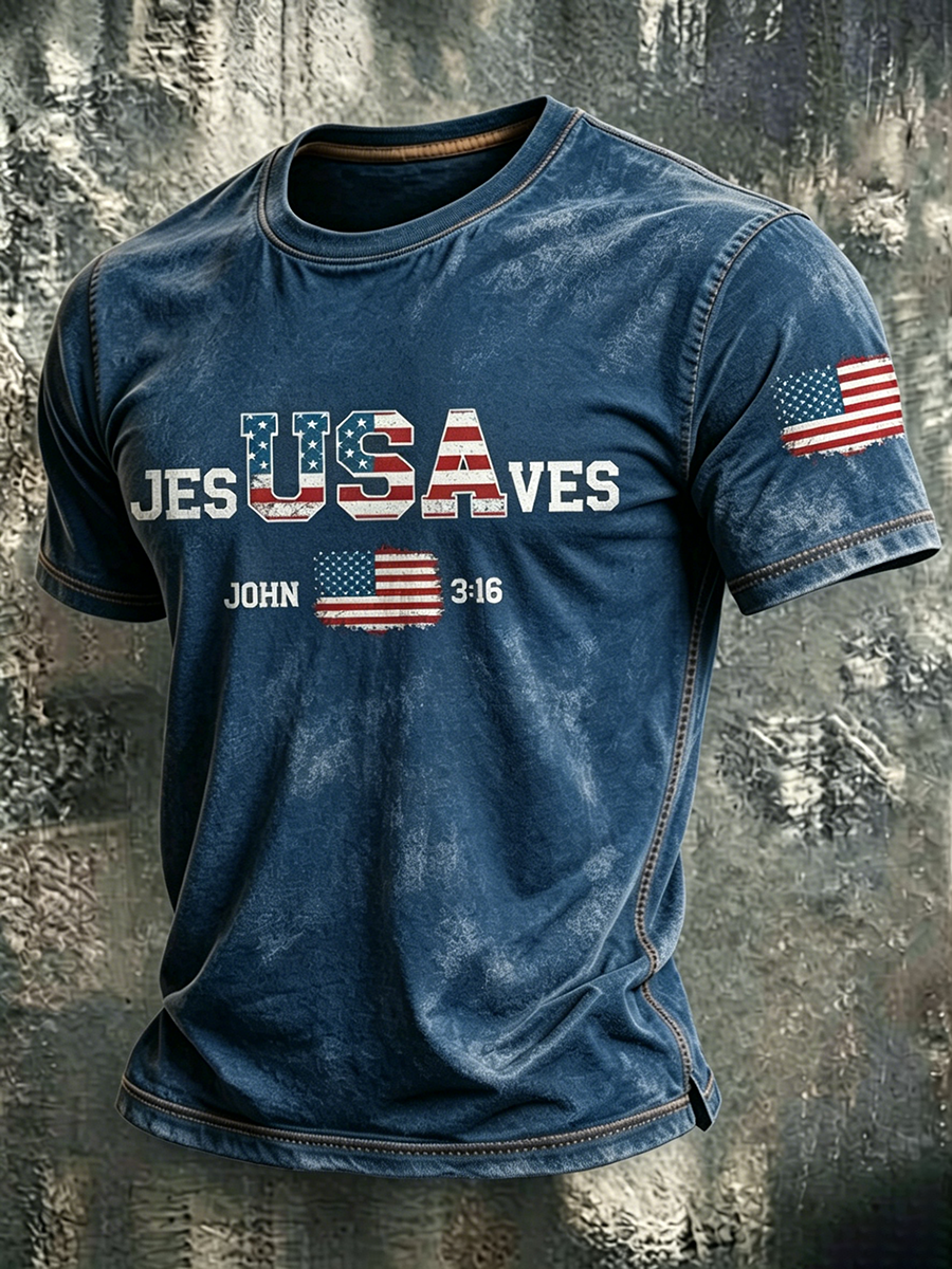 250Th Anniversary Commemorative Faith Printed Round Neck T-Shirt In The United States