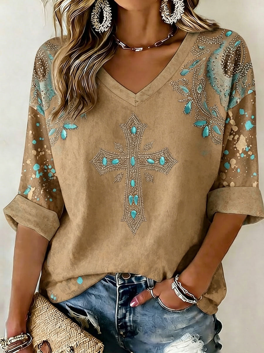 Women'S Faith Printed Casual T-Shirt
