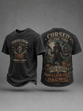 Retro Pirate Fun Halloween Art Print Casual T-Shirt