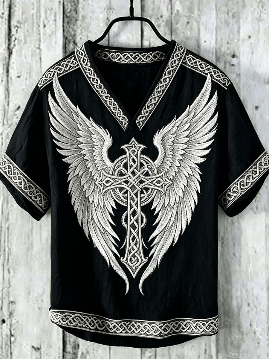 Men's Cross Cotton-Linen T-Shirt