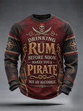🏴‍☠️ "Pirate Rum Logic" Vintage Distress Pullover