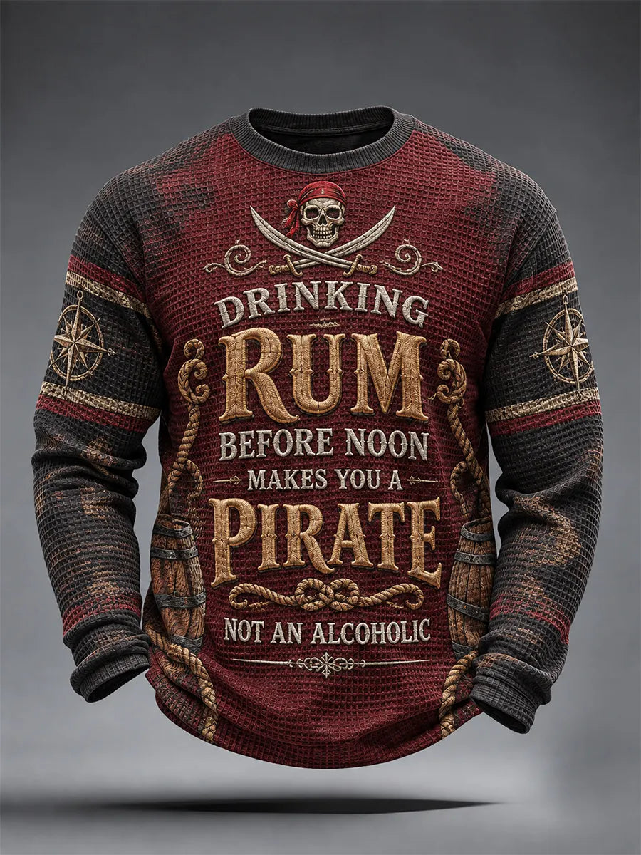 🏴‍☠️ "Pirate Rum Logic" Vintage Distress Pullover