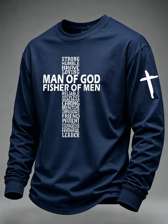 Men's Man Of God Printed Casual T-shirt