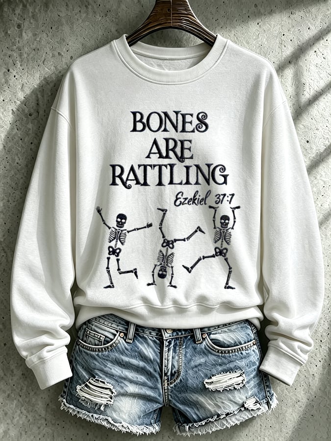 Women's Casual Printed Long-Sleeve Sweatshirt