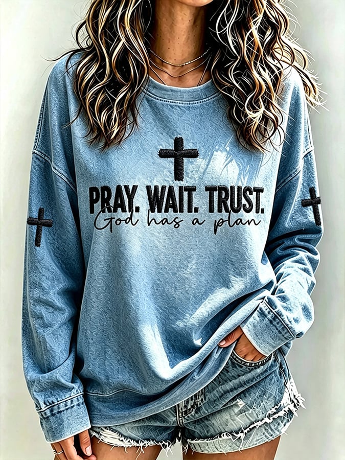 Women's   Faith  Print Top