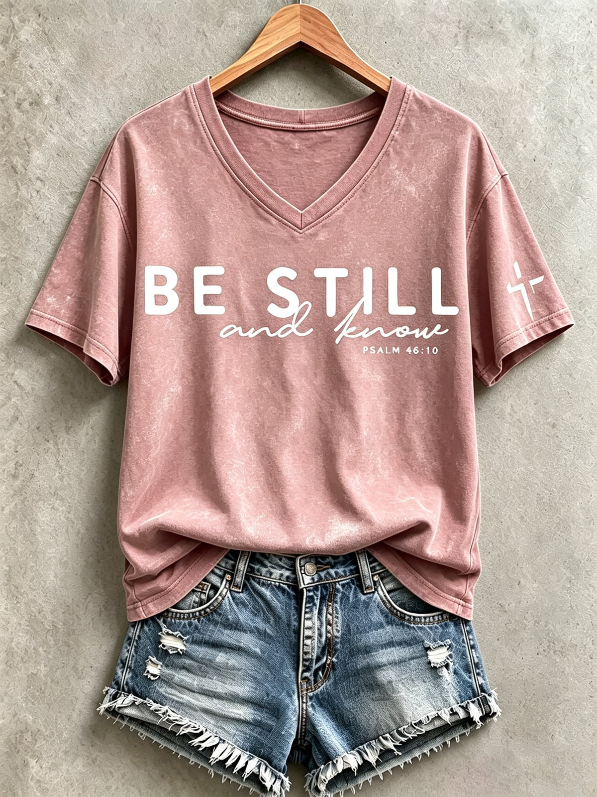 Women's Be Still And Know Print Top