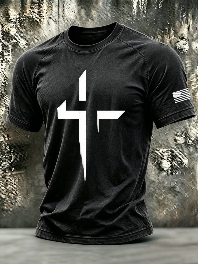Men's Retro Print Short-Sleeve T-Shirt