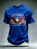 Men's America Flag Print Short Sleeve T-Shirt