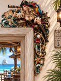 Pirate Queen Wooden Door Corner Decor