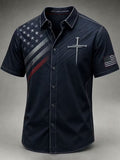 Men'S Faith Printed Casual Collar Shirt