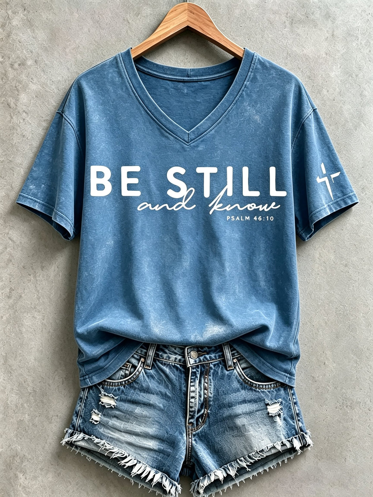 Women's Be Still And Know Print Top