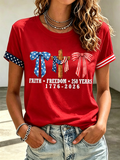 250Th Anniversary Commemorative Faith Printed Round Neck Top In The United States
