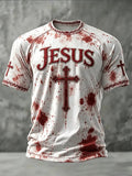Men's Faith JESUS Printed Casual T-Shirt