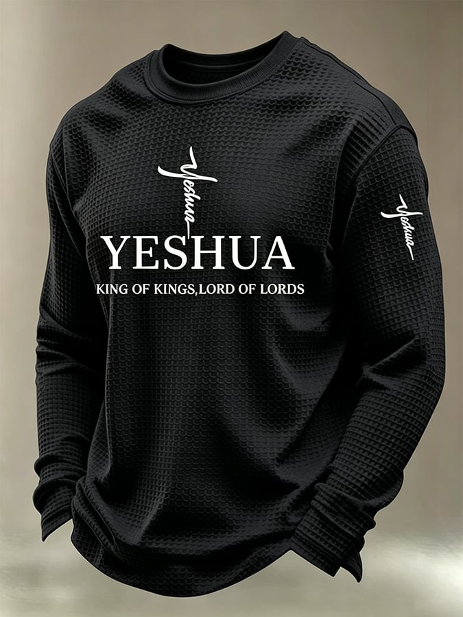 Men's Yeshua King Of Kings Lord Of Lords Printed Casual Top