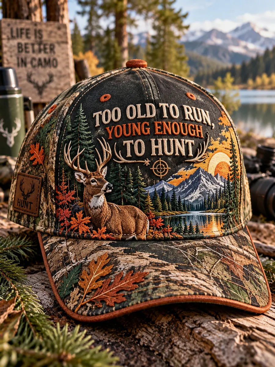 Vintage Hunting Culture Print Baseball Cap