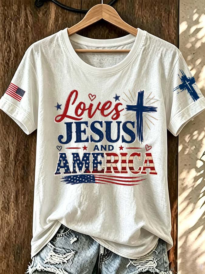 1776-2026 American Women'S Patch Pattern T-Shirt