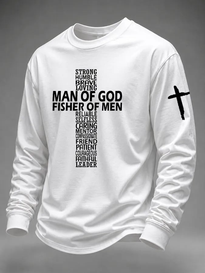 Men's Man Of God Printed Casual T-shirt
