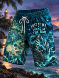 Lost at Sea Ghost Pirate Nautical Shorts
