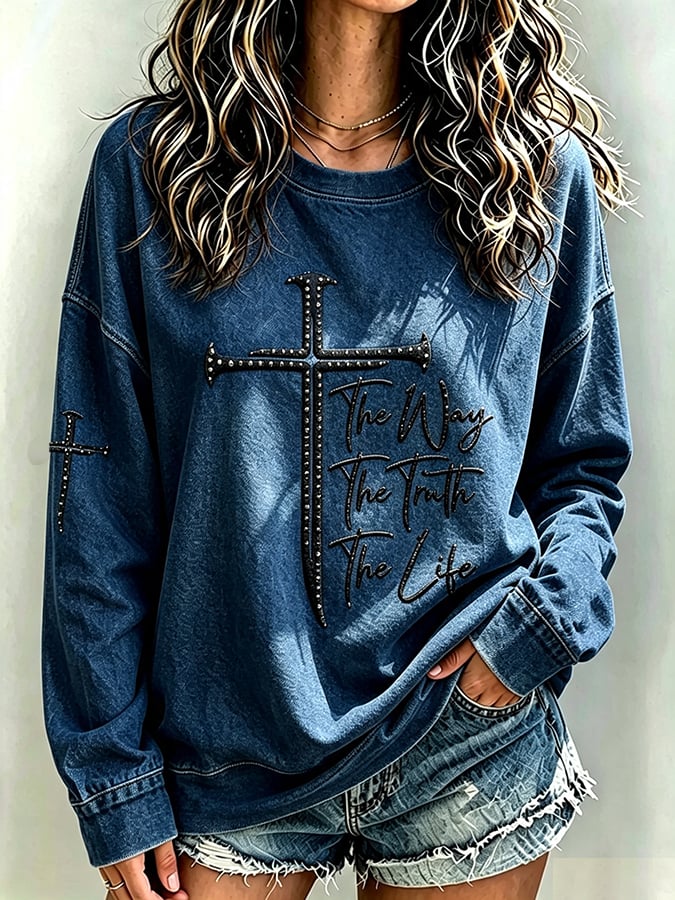 Women's   Faith  Print Top