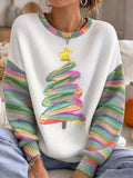 Women's Christmas Print Casual Knit Top