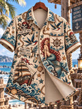 🌊 Lost At Sea Good Tides Better Days Retro Tattoo Style Mermaid Shirt