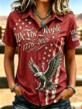Women's American 250th Anniversary Print Top