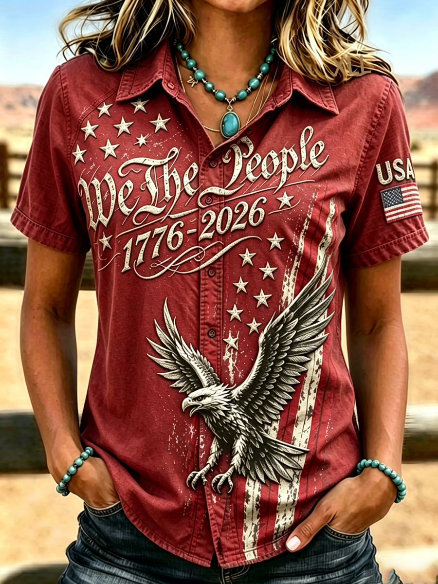 Women's American 250th Anniversary Print Top
