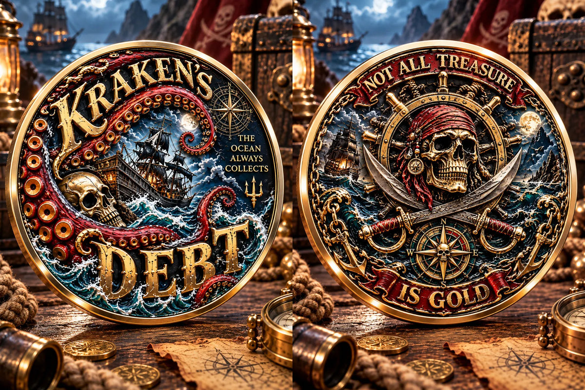 Kraken’s Debt Pirate Commemorative Medallion