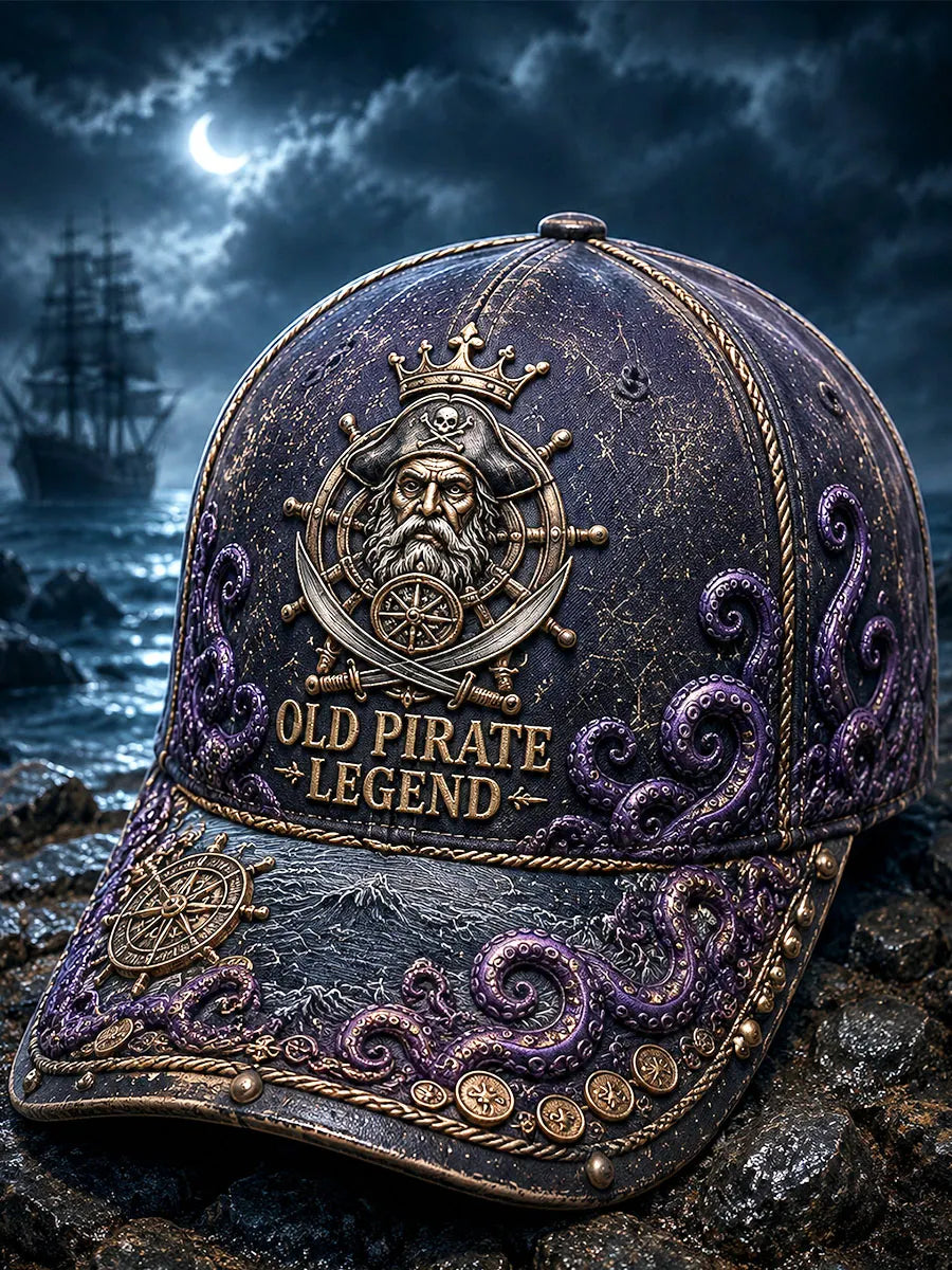 Old Pirate Legend Deep-Sea Octopus Vintage Cap