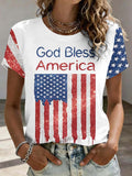 Women'S 250Th Anniversary Printed Casual Top From The United States