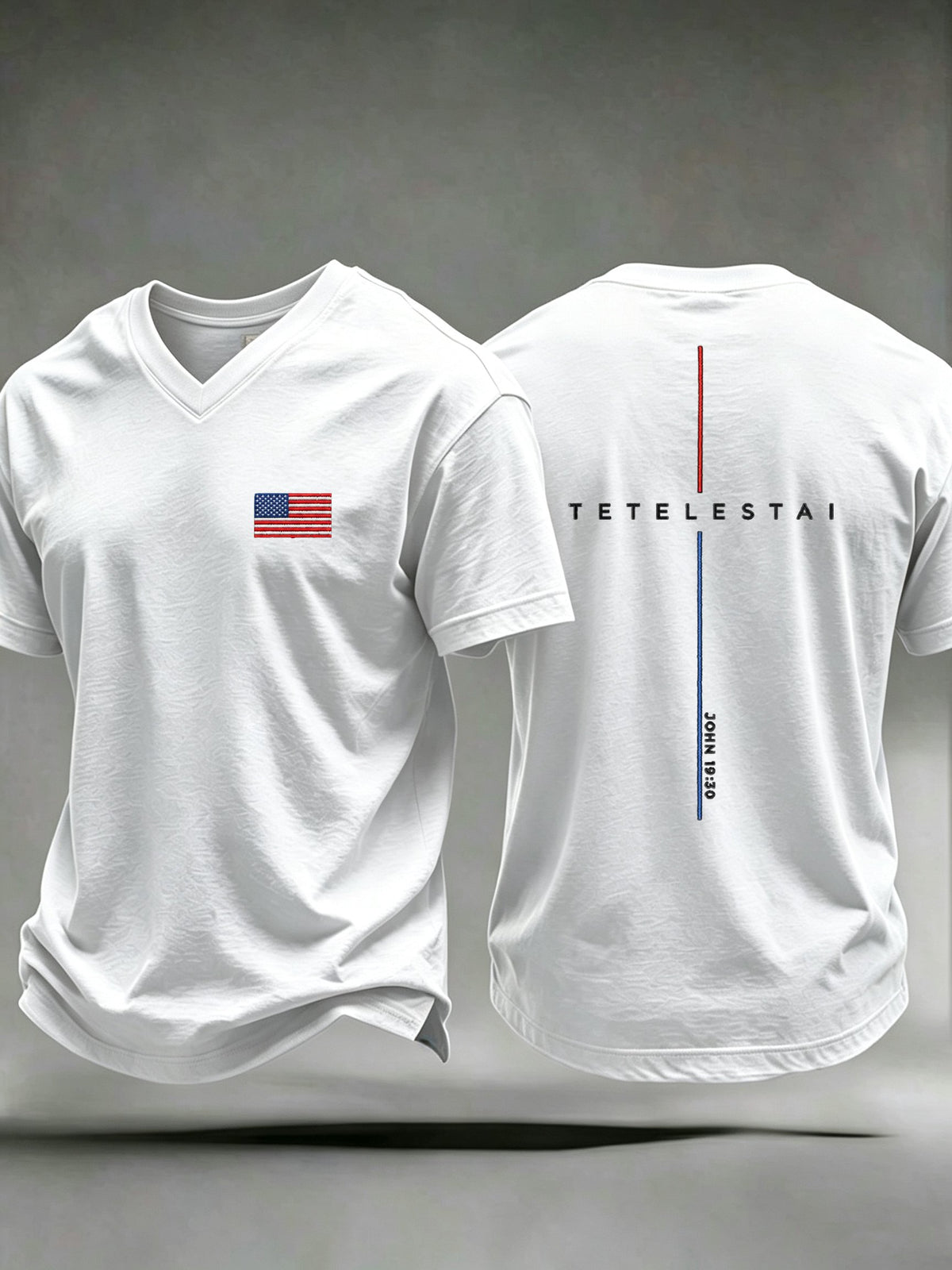Men's Faith American Flag Printed Short-Sleeve T-Shirt