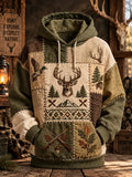 Men's Retro Hunting Season Print Hoodie