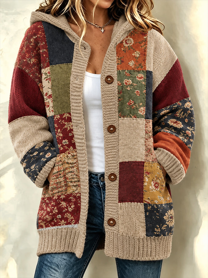 Women'S Floral Printed Casual Cardigan