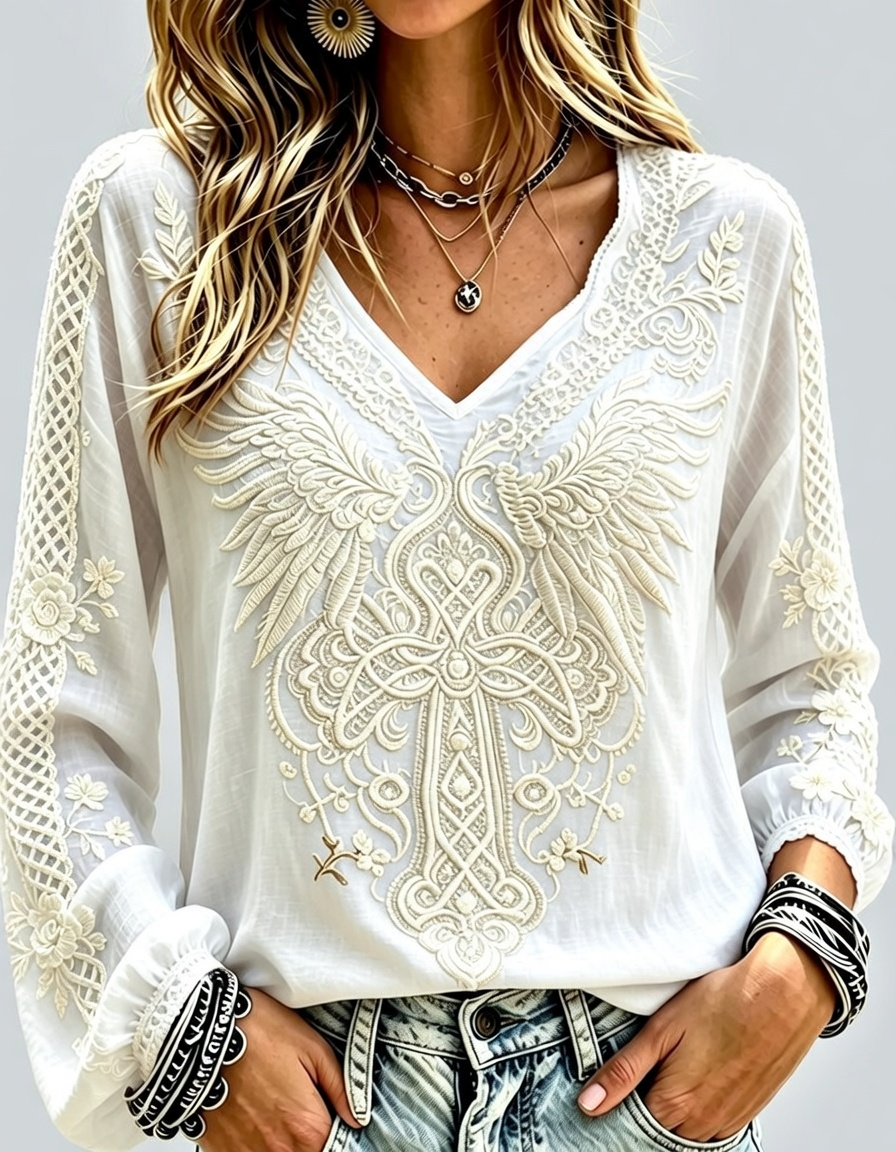 Women'S Faith Printed Casual Round Neck Top