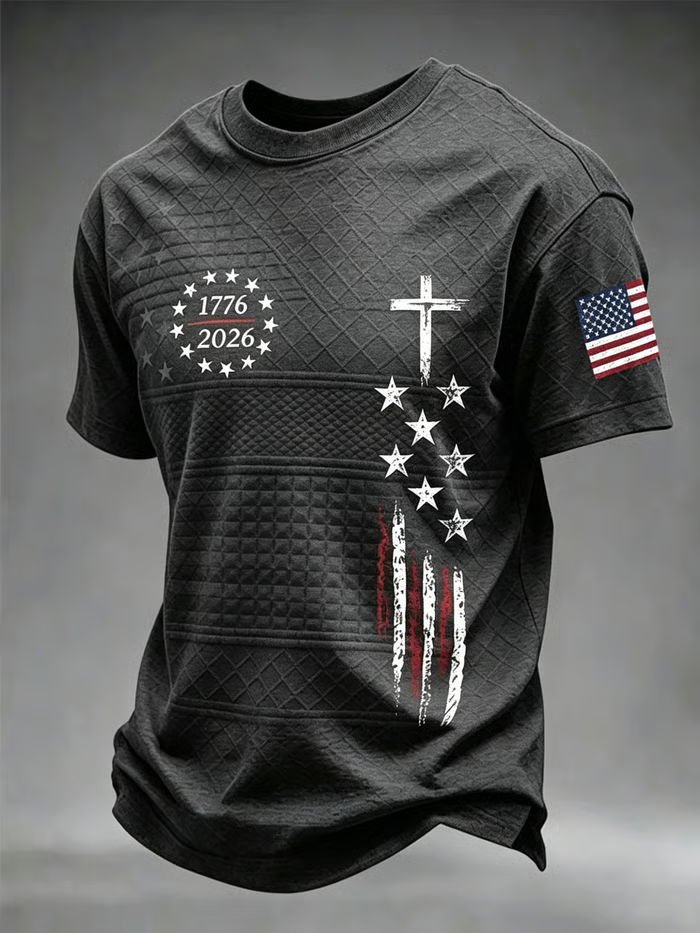 Men'S Printed T-Shirt With The Word Faith Printed On It