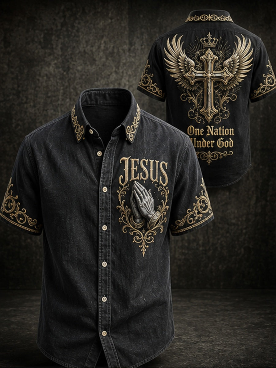 JESUS Faith Art Men's Short-Sleeve Shirt