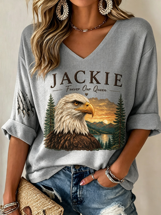 Women's Jackie Forever Our Queen Print T-Shirt